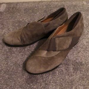 Comfort Leather Suede Wedges